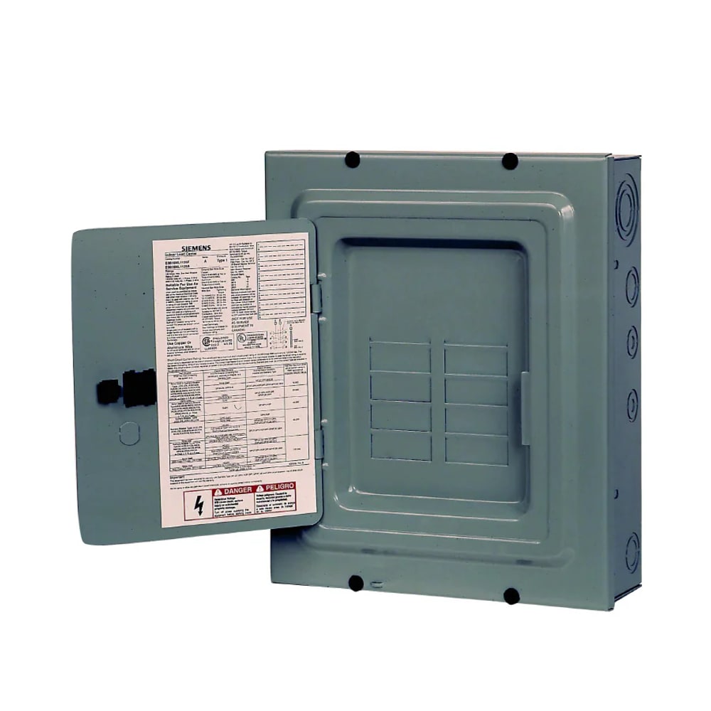 Siemens EQ 125A 8-Space 16-Circuit Main-Lug Load Center, 120/240V, Indoor NEMA Type 1, Flush-Mount