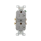 Eaton TRCR20GY 20A Tamper-Resistant Duplex Receptacle, Gray