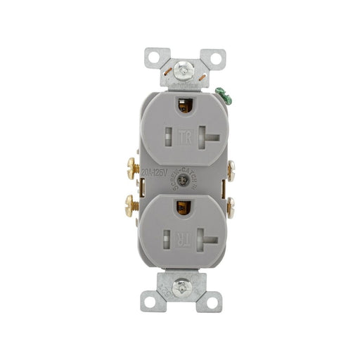 Eaton TRCR20GY 20A Tamper-Resistant Duplex Receptacle, Gray