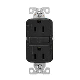Eaton TRGF15BK 15A Tamper-Resistant Self-Test GFCI Duplex Receptacle, 125V, Black