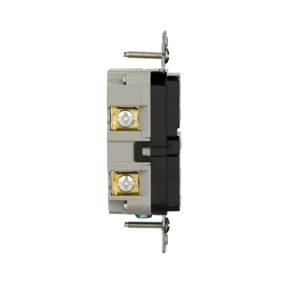 Eaton TRGF15BK 15A Tamper-Resistant Self-Test GFCI Duplex Receptacle, 125V, Black